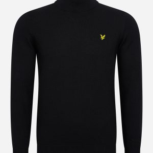 Roll neck jumper - jet black