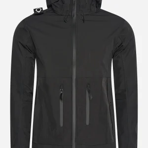 Softshell hooded jacket - jet black