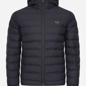 Hooded insulated jacket - navy