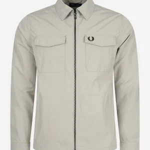 Zip overshirt - limestone