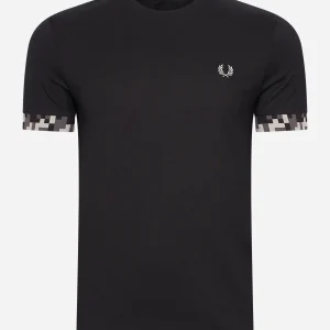 Pixel cuff t-shirt - black