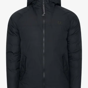 Insulated hooded jacket - black