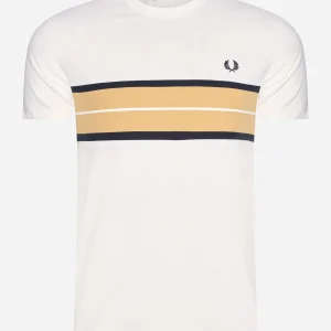 Tramline panel t-shirt - snow white