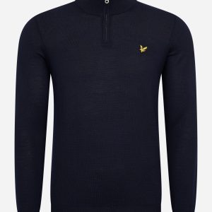 Premium quarter zip merino mix - dark navy