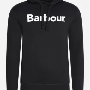 Logo popover hoodie - black