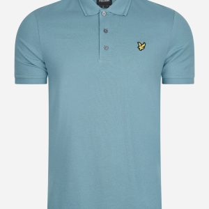 Crest tipped polo shirt - skipton blue