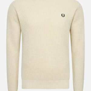 Waffle stitch jumper - oatmeal