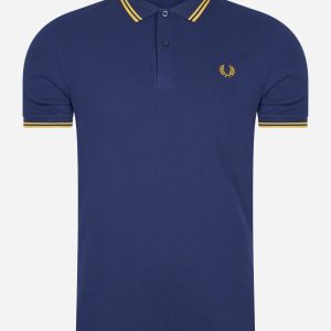 Twin tipped fred perry shirt - french navy golden hour