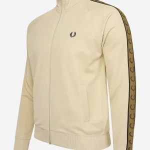 Contrast tape track jacket - oatmeal shaded stone