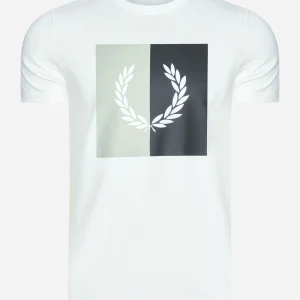 Laurel wreath graphic t-shirt - snow white