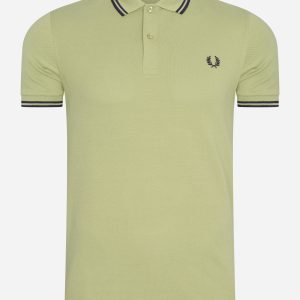 Twin tipped fred perry shirt - sage green