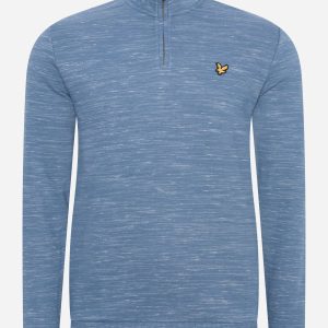 Space dye 1/4 zip - slate blue