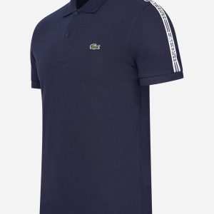 Contrast stripe polo - navy blue