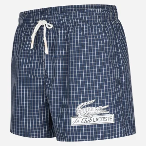 Checkered swimming trunks - navy blue lapland