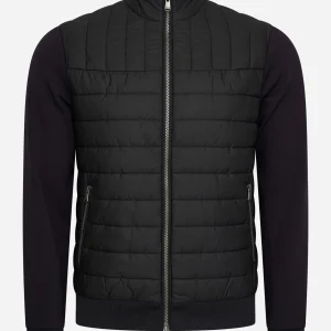 Counter quilted sweat - black