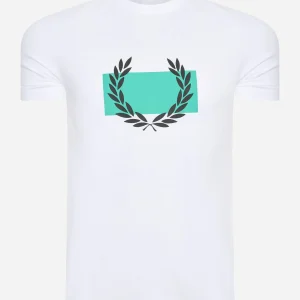 Laurel wreath print t-shirt - white