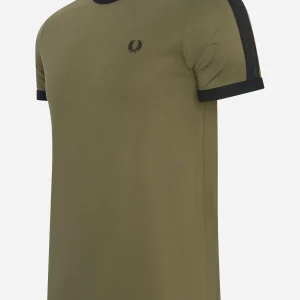 Tonal tape ringer t-shirt - military green