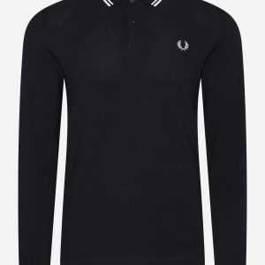 Ls twin tipped polo shirt - black