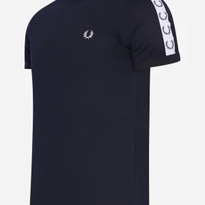 Taped ringer t-shirt - navy