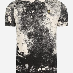 Erosion print polo shirt - cove