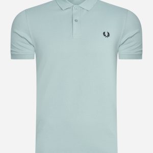 Plain fred perry shirt - silver blue