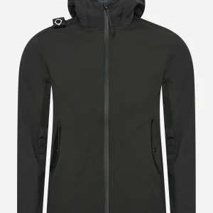 Softshell hooded full zip - jet black