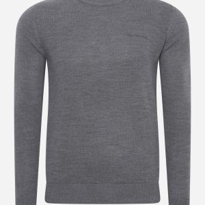 Signature merino crew - steel