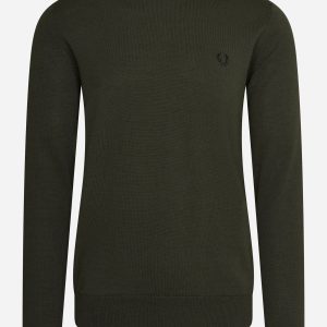 Classic crew neck jumper - hunting green
