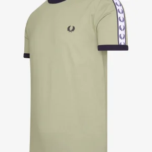 Taped ringer t-shirt - seagrass