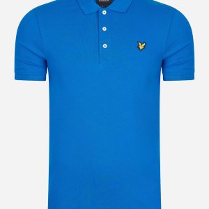 Plain polo shirt - bright blue