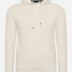 Embossed logo overhead hoody - aluminium