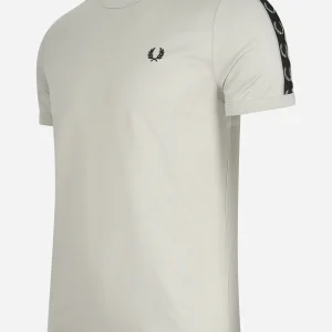 Contrast tape ringer t-shirt - limestone black