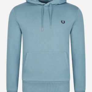 Tipped hooded sweatshirt - ash blue