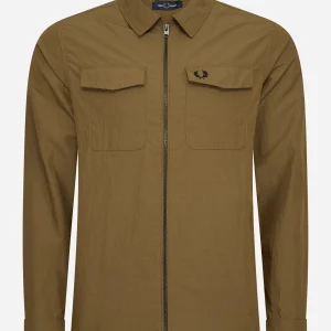 Zip overshirt - shaded stone