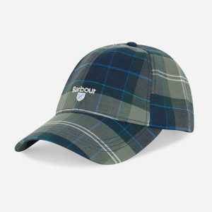 Tartan sports cap - kielder blue