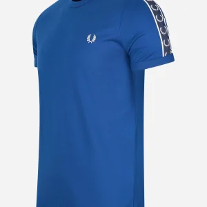 Contrast tape ringer t-shirt - shaded cobalt navy