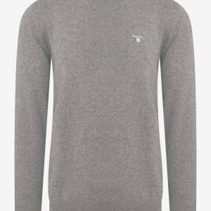 Essential cotton cashmere crew - grey marl