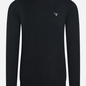 Essential cotton cashmere crew - navy