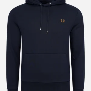 Tipped hooded sweatshirt - navy dark caramel