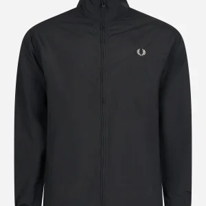 Woven track jacket - black