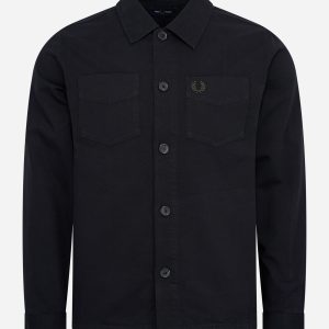 Twill overshirt - black