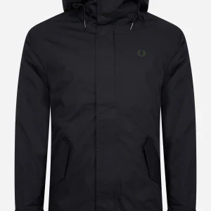 Short padded parka - black