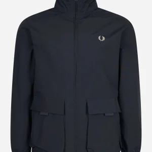 Patch pocket zip through jacket - navy