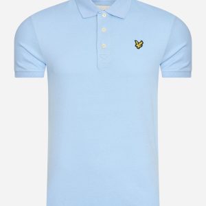 Plain polo shirt - light blue