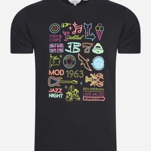 Night at brighton beach tee - black