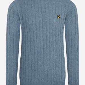Cable jumper - slate blue marl