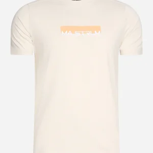 MA.Strum block print tee - aluminium