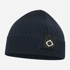 Rib knit beanie - dark navy