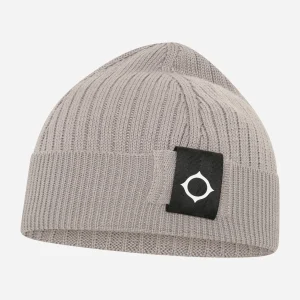Rib knit beanie - dark slate