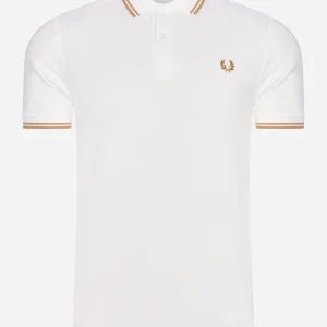 Twin tipped fred perry shirt - snow white desert desert